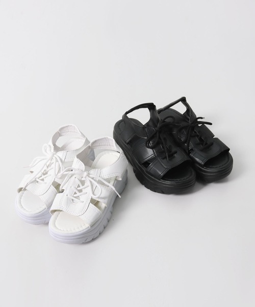 Isn't She?(イズントシー)の「厚底スポーツサンダル(サンダル・レディース・オフホワイト/ブラック・L/M/S)」の15枚目の写真