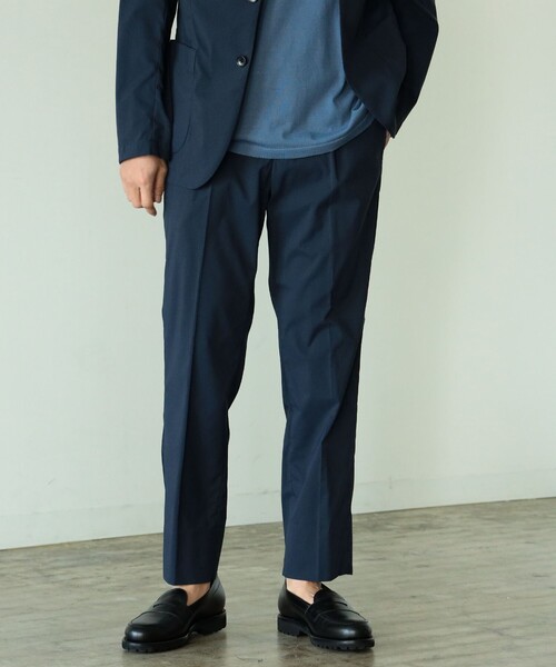 B:MING by BEAMS(ビーミングバイビームス)の「B:MING by BEAMS / NOMAD DOT AIR(R)ソリッド 1プリーツ スラックス (セットアップ対応)(スラックス・メンズ・ネイビー・SMALL/MEDIUM/LARGE/X-LARGE)」の2枚目の写真