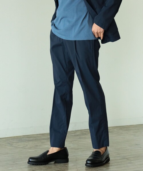 B:MING by BEAMS(ビーミングバイビームス)の「B:MING by BEAMS / NOMAD DOT AIR(R)ソリッド 1プリーツ スラックス (セットアップ対応)(スラックス・メンズ・ネイビー・SMALL/MEDIUM/LARGE/X-LARGE)」の3枚目の写真