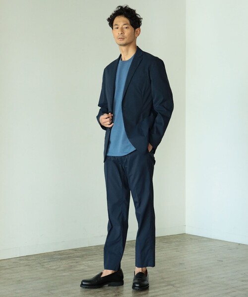 B:MING by BEAMS(ビーミングバイビームス)の「B:MING by BEAMS / NOMAD DOT AIR(R)ソリッド 1プリーツ スラックス (セットアップ対応)(スラックス・メンズ・ネイビー・SMALL/MEDIUM/LARGE/X-LARGE)」の5枚目の写真