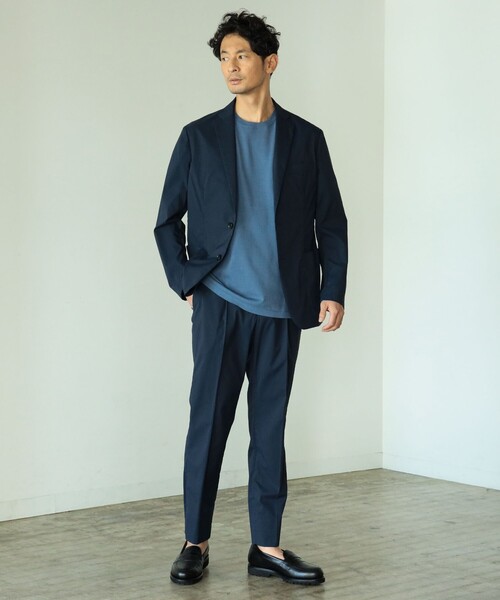 B:MING by BEAMS(ビーミングバイビームス)の「B:MING by BEAMS / NOMAD DOT AIR(R)ソリッド 1プリーツ スラックス (セットアップ対応)(スラックス・メンズ・ネイビー・SMALL/MEDIUM/LARGE/X-LARGE)」の6枚目の写真