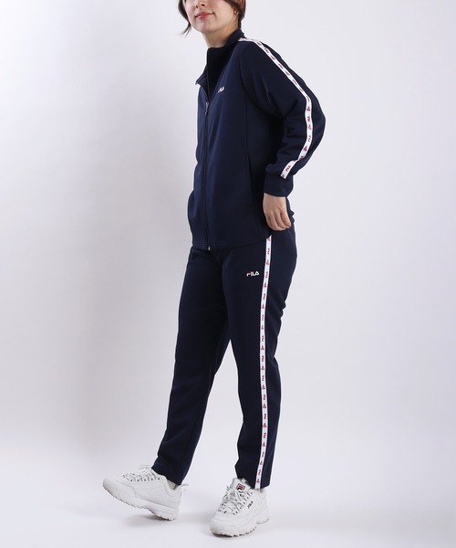 美品　FILA フィラ トップス　パンツ　M  セットアップ FILA セットアップ とろみポンチ ジップパーカージョガーパンツ