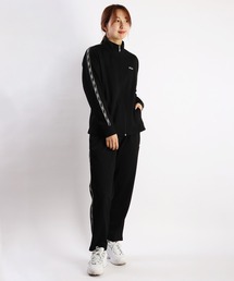 FILA スムースジャージ ロゴテープ付きジャージ セットアップ レディース 吸水速乾 UVカット機能あり