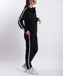 FILA スムースジャージ ロゴテープ付きジャージ セットアップ レディース 吸水速乾 UVカット機能あり