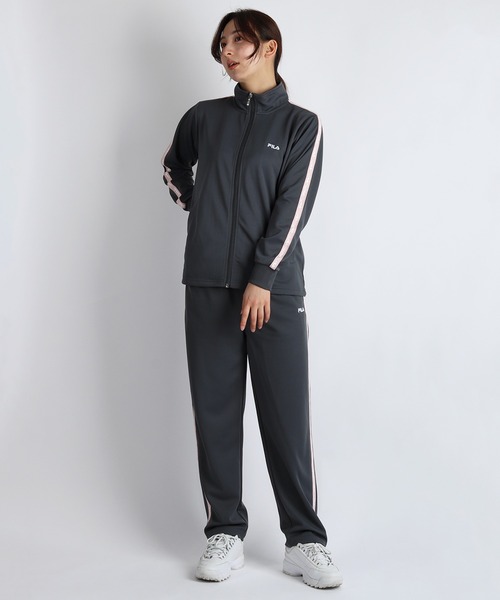 FILA スムースジャージ ロゴテープ付きジャージ セットアップ