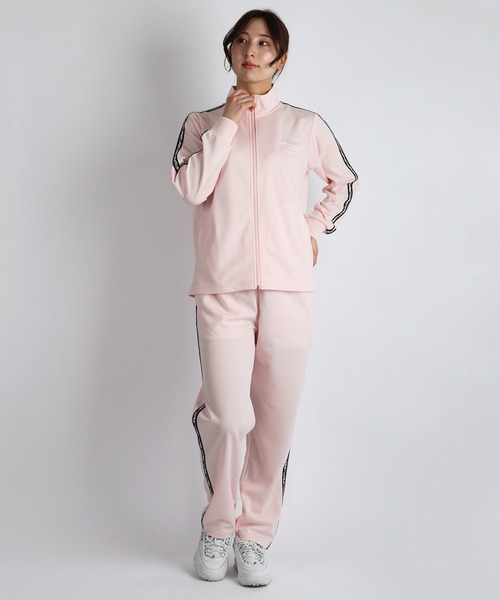 FILA(フィラ)の「FILA スムースジャージ ロゴテープ付きジャージ セットアップ レディース 吸水速乾 UVカット機能あり(ジャージ・レディース・ブラック/ピンク/ネイビー/ブラック系その他/ブルー系その他/ピンク系その他/ネイビー系/ブラック系その他2/ピンク系その他2/チャコールグレー/ピンク系その他3・M/L)」の16枚目の写真