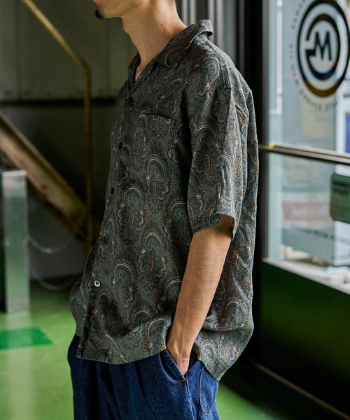 GORDON MILLER(ゴードンミラー)の「GORDON MILLER(ゴードンミラー) リネンペイズリー アロハシャツ(シャツ/ブラウス・メンズ・サックスブルー・L/M)」の14枚目の写真