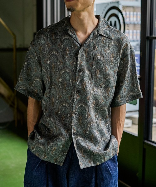GORDON MILLER(ゴードンミラー)の「GORDON MILLER(ゴードンミラー) リネンペイズリー アロハシャツ(シャツ/ブラウス・メンズ・サックスブルー・L/M)」の11枚目の写真