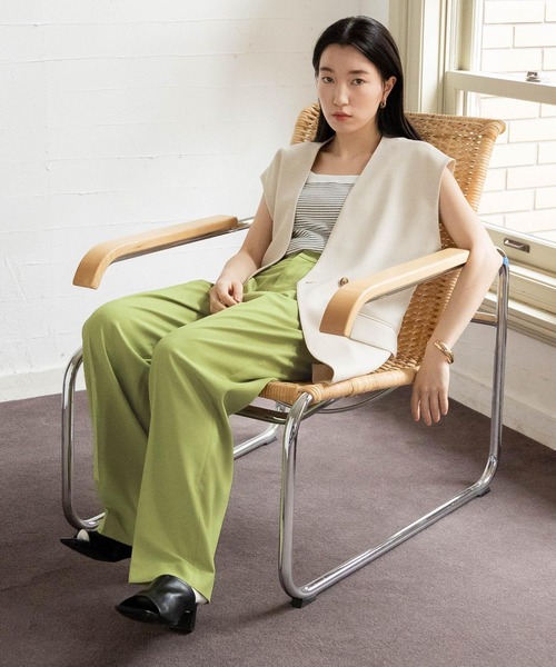 LOWRYS FARM（ローリーズファーム）の「バスケットルーズベスト　174705（ベスト・レディース・ブラウン/ブラック/グリーン/アイボリー・FREE）」の7枚目の写真