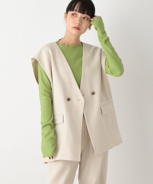 LOWRYS FARM（ローリーズファーム）の「バスケットルーズベスト　174705（ベスト・レディース・ブラウン/ブラック/グリーン/アイボリー・FREE）」の19枚目の写真