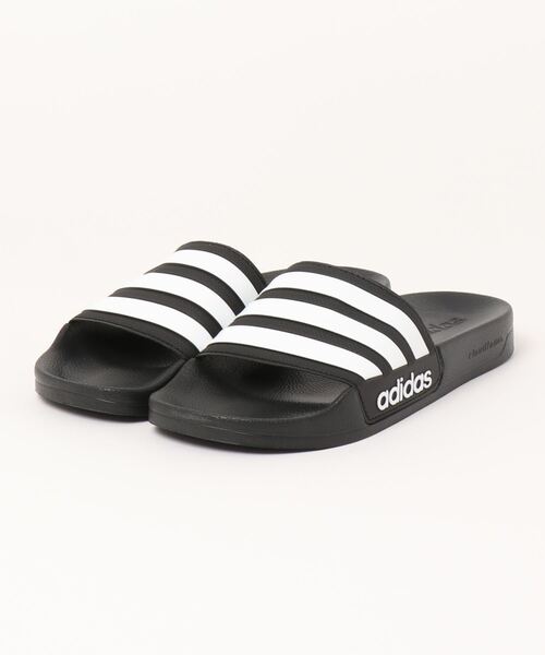 adidas(アディダス)の「【adidas】 ADILETTE SHOWER U(サンダル・メンズ・ブラック×ホワイト・27.5cm/24.5cm/25.5cm/29.5cm/23.5cm/26.5cm/28.5cm)」の1枚目の写真