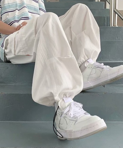 ARCADE（アーケード）の「【-ARCADE Limited Line-】ルーズワイド バルーンシルエット サイドポケット ジョガー カーゴパンツ（カーゴパンツ・メンズ・カーキ/ブラック/ホワイト・M/L/2XL/XL）」の14枚目の写真