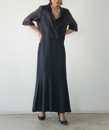 sheer jacket set dress