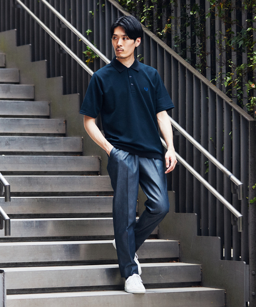 EDIFICE(エディフィス)の「"E"TROUSERS(E-1)SOLOTEX(R) デニム スリムテーパード スラックス(スラックス・メンズ・ブラック/ネイビー・MEDIUM/SMALL/LARGE)」の4枚目の写真