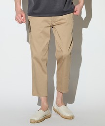 サテンストレッチクロップドパンツ