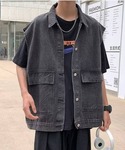 MGV(エムジーヴィー)のルーズデニムベスト