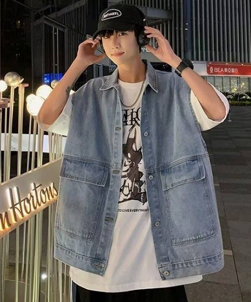 m*e様 ann demeulemeester オーバーサイズデニムベスト m*e様 ann