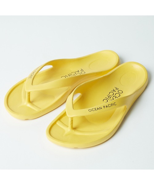 Ocean Pacific（オーシャンパシフィック）の「Ocean Pacific/オーシャンパシフィック ブランド ロゴ ビーチサンダル シャワーサンダル（サンダル・レディース・イエロー/ベージュ/グリーン/ホワイト/ブラック/ブルー/カーキ・24cm/23cm/28cm/27cm/25cm/26cm）」の7枚目の写真