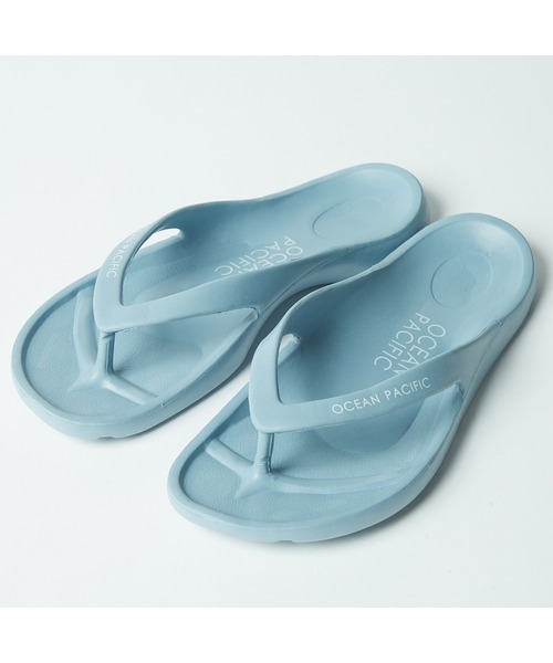 Ocean Pacific（オーシャンパシフィック）の「Ocean Pacific/オーシャンパシフィック ブランド ロゴ ビーチサンダル シャワーサンダル（サンダル・レディース・イエロー/ベージュ/グリーン/ホワイト/ブラック/ブルー/カーキ・24cm/23cm/28cm/27cm/25cm/26cm）」の6枚目の写真