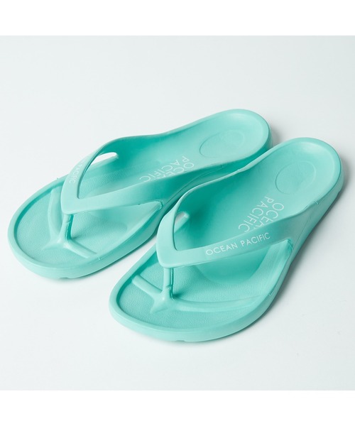 Ocean Pacific（オーシャンパシフィック）の「Ocean Pacific/オーシャンパシフィック ブランド ロゴ ビーチサンダル シャワーサンダル（サンダル・レディース・イエロー/ベージュ/グリーン/ホワイト/ブラック/ブルー/カーキ・24cm/23cm/28cm/27cm/25cm/26cm）」の5枚目の写真