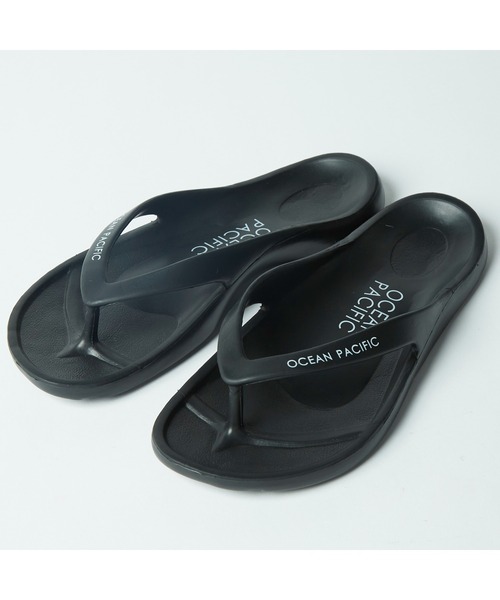 Ocean Pacific（オーシャンパシフィック）の「Ocean Pacific/オーシャンパシフィック ブランド ロゴ ビーチサンダル シャワーサンダル（サンダル・レディース・イエロー/ベージュ/グリーン/ホワイト/ブラック/ブルー/カーキ・24cm/23cm/28cm/27cm/25cm/26cm）」の3枚目の写真