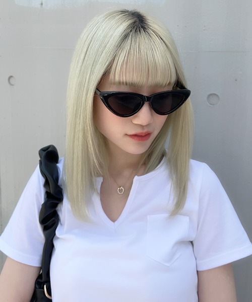 Peony(ピオニー)の「【Peony/ピオニー】/キャットアイサングラス(サングラス・レディース・ホワイト/その他/クリア/ブラック・FREE)」の3枚目の写真