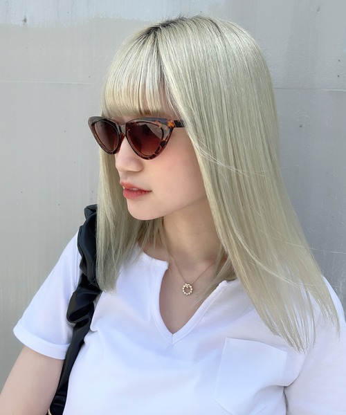 Peony(ピオニー)の「【Peony/ピオニー】/キャットアイサングラス(サングラス・レディース・ホワイト/その他/クリア/ブラック・FREE)」の7枚目の写真