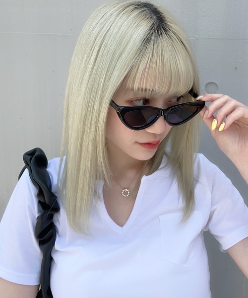 Peony(ピオニー)の「【Peony/ピオニー】/キャットアイサングラス(サングラス・レディース・ホワイト/その他/クリア/ブラック・FREE)」の12枚目の写真