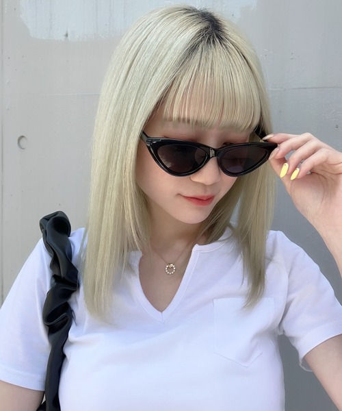 Peony(ピオニー)の「【Peony/ピオニー】/キャットアイサングラス(サングラス・レディース・ホワイト/その他/クリア/ブラック・FREE)」の6枚目の写真