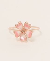 線曲げ桜リング ピンクゴールド[ACCACC]