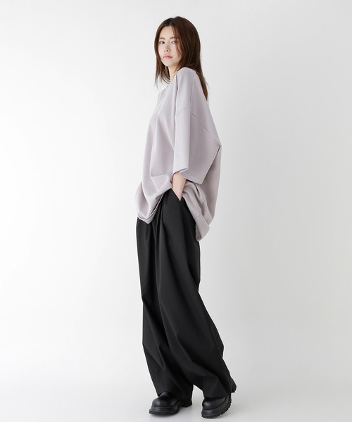 minsobi(ミンソビ)の「スピルドミント半袖Tシャツ バッグデザイン ハーフスリーブカットソー(Tシャツ/カットソー・メンズ・ブラック/ホワイト/ベージュ・FREE)」の8枚目の写真