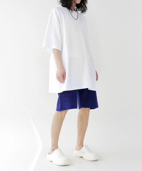 minsobi(ミンソビ)の「スピルドミント半袖Tシャツ バッグデザイン ハーフスリーブカットソー(Tシャツ/カットソー・メンズ・ブラック/ホワイト/ベージュ・FREE)」の11枚目の写真