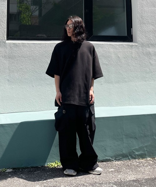 minsobi(ミンソビ)の「スピルドミント半袖Tシャツ バッグデザイン ハーフスリーブカットソー(Tシャツ/カットソー・メンズ・ブラック/ホワイト/ベージュ・FREE)」の21枚目の写真