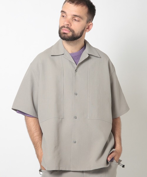 FUSE（フューズ）の「BIGヨークハーフスリーブシャツ（シャツ/ブラウス・メンズ・ベージュ/グレー系その他・01/02/03）」の19枚目の写真