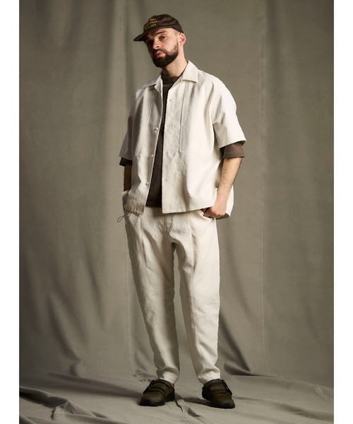 FUSE（フューズ）の「BIGヨークハーフスリーブシャツ（シャツ/ブラウス・メンズ・ベージュ/グレー系その他・01/02/03）」の6枚目の写真