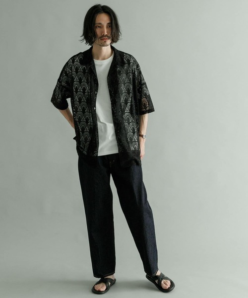 URBAN RESEARCH（アーバンリサーチ）の「URBAN RESEARCH iD　レースオープンカラーシャツ（シャツ/ブラウス・メンズ・グリーン/ネイビー/ブラック・MEDIUM/LARGE）」の11枚目の写真