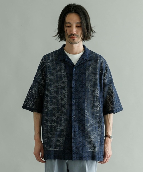 URBAN RESEARCH（アーバンリサーチ）の「URBAN RESEARCH iD　レースオープンカラーシャツ（シャツ/ブラウス・メンズ・グリーン/ネイビー/ブラック・MEDIUM/LARGE）」の16枚目の写真