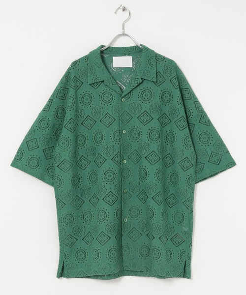 URBAN RESEARCH（アーバンリサーチ）の「URBAN RESEARCH iD　レースオープンカラーシャツ（シャツ/ブラウス・メンズ・グリーン/ネイビー/ブラック・MEDIUM/LARGE）」の21枚目の写真