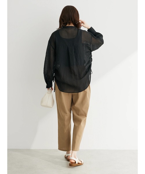 Green Parks(グリーンパークス)の「綿麻混イージーテーパードパンツ(その他パンツ・レディース・ブラック/イエロー/ロイヤルブルー/ダークベージュ/ピンク系その他/ブルーグリーン・FREE)」の14枚目の写真