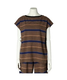 キッドブルー -23マルチボーダーカノコ -半袖トップス -KRUN363 -kidblue