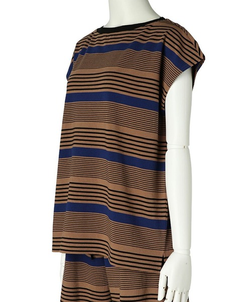 KID BLUE（キッドブルー）の「キッドブルー -23マルチボーダーカノコ -半袖トップス -KRUN363 -kidblue（その他トップス・レディース・ブルー/ピンク・M）」の7枚目の写真