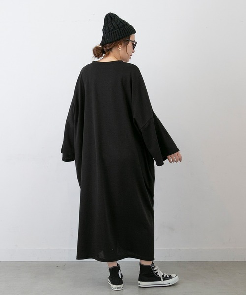 PICHI（ピイチ）の「オーバーサイズBIGワンピース（ワンピース・レディース・ブラック/グレー・FREE）」の16枚目の写真