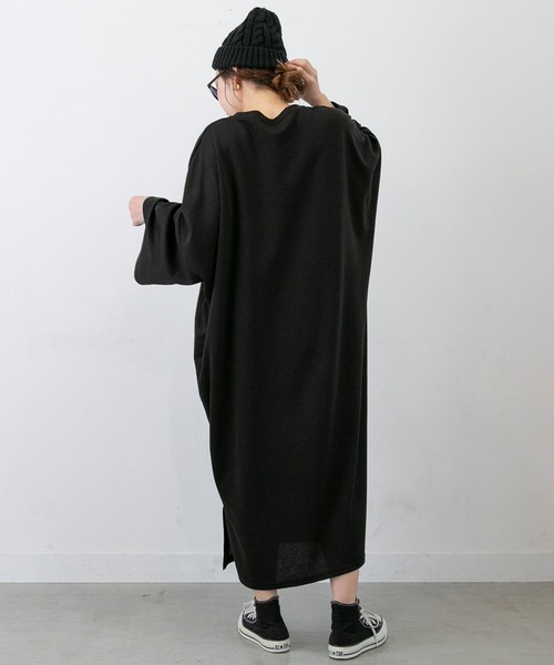 PICHI（ピイチ）の「オーバーサイズBIGワンピース（ワンピース・レディース・ブラック/グレー・FREE）」の20枚目の写真
