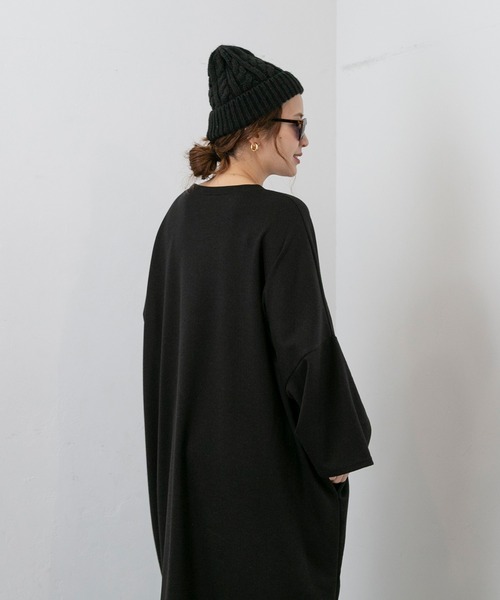 PICHI（ピイチ）の「オーバーサイズBIGワンピース（ワンピース・レディース・ブラック/グレー・FREE）」の5枚目の写真