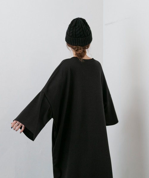 PICHI（ピイチ）の「オーバーサイズBIGワンピース（ワンピース・レディース・ブラック/グレー・FREE）」の13枚目の写真