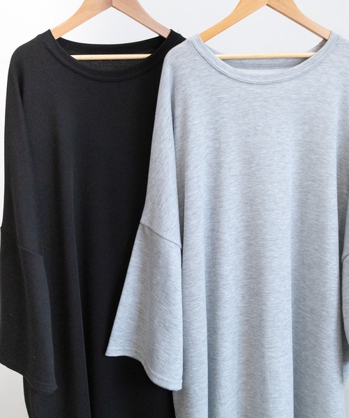 PICHI（ピイチ）の「オーバーサイズBIGワンピース（ワンピース・レディース・ブラック/グレー・FREE）」の6枚目の写真