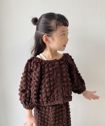 【KIDS】マルチウェイポップコーンショートカーディガン