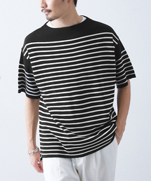 417 EDIFICE | リネンライクMVS ボーダーニット Tシャツ(Tシャツ/カットソー)