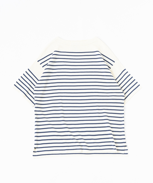 417 EDIFICE(フォーワンセブンエディフィス)の「リネンライクMVS ボーダーニット Tシャツ(Tシャツ/カットソー・メンズ・グレー/ブラック/ピンク系その他/ホワイト/ライトグリーン・MEDIUM/LARGE/X-LARGE)」の19枚目の写真