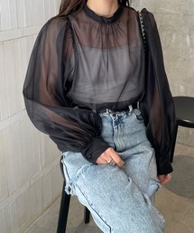 LE MORE | オーガンジーボリュームブラウス(シャツ/ブラウス)